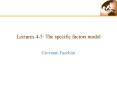 Lectures 45: The specific factors model