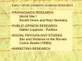 EARLY DEVELOPMENTS IN MEDIA RESEARCH
