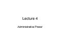 Administrative Power