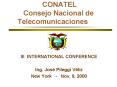 REPUBLICA DEL ECUADOR CONATEL Consejo Nacional de Telecomunicaciones