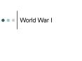 World War I