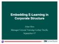 Embedding ELearning in Corporate Structure