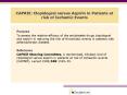 CAPRIE: Clopidogrel versus Aspirin in Patients at risk of Ischemic Events