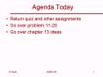 Agenda Today