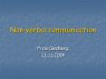 Nonverbal communication