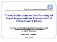 Three Reflections on the Forming of Legal Arguments in Environmental Enforcement Cases