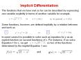 Implicit Differentiation