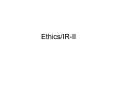 EthicsIRII