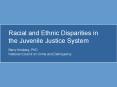 Racial and Ethnic Disparities in the Juvenile Justice System