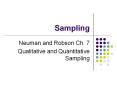 Sampling