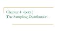 Chapter 4cont' The Sampling Distribution