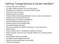 Defining Transgenderisms