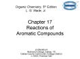 Chapter 17 Reactions of Aromatic Compounds
