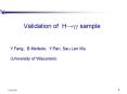 Validation of H sample