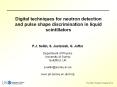 Digital techniques for neutron detection and pulse shape discrimination in liquid scintillators