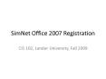 SimNet Office 2007 Registration