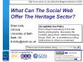 What Can The Social Web Offer The Heritage Sector