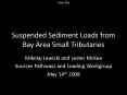 Suspended Sediment Loads from Bay Area Small Tributaries