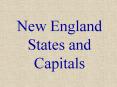 New England States and Capitals