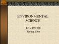 ENVIRONMENTAL SCIENCE