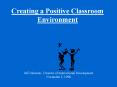 Creating a Positive Classroom Environment