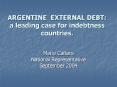 ARGENTINE EXTERNAL DEBT: a leading case for indebtness countries'