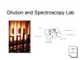 Dilution and Spectroscopy Lab