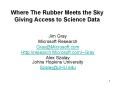 Where The Rubber Meets the Sky Giving Access to Science Data