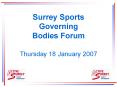 Surrey Sports Governing Bodies Forum