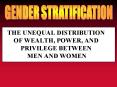 THE UNEQUAL DISTRIBUTION OF WEALTH, POWER, AND PRIVILEGE BETWEEN MEN AND WOMEN