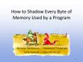 How to Shadow Every Byte of Memory Used by a Program