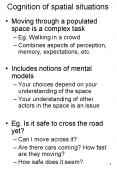 Cognition of spatial situations