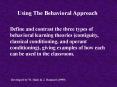 Behavioral Theories
