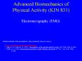 Advanced Biomechanics of Physical Activity KIN 831