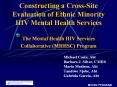 Constructing a Cross-Site Evaluation of Ethnic Minority HIV Mental Health Services The Mental Health HIV Services Collaborative (MHHSC) Program