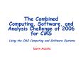 The Combined Computing, Software, and Analysis Challenge of 2006 for CMS