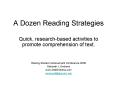 A Dozen Reading Strategies