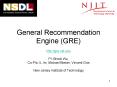 General Recommendation Engine GRE