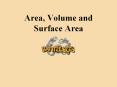 Area, Volume and Surface Area