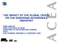 THE IMPACT OF THE GLOBAL CRISIS ON THE EUROPEAN AUTOMOBILE INDUSTRY