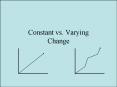 Constant vs' Varying Change