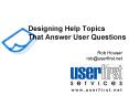 Designing Help Topics That Answer User Questions