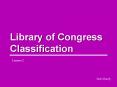 Library of Congress Classification