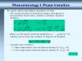 Phenomenology I: Phase transition