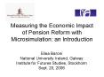 Measuring the Economic Impact of Pension Reform with Microsimulation: an Introduction