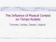 The Influence of Musical Context on Tempo Rubato