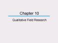 Qualitative Field Research