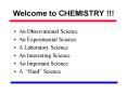 Welcome to CHEMISTRY