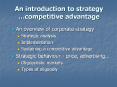 An introduction to strategy competitive advantage