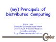 (my) Principals of Distributed Computing